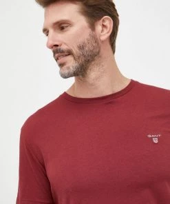 Ανδρικά Μπλουζάκια Βαμβακερό μπλουζάκι Gant αιχμηρό πράσινο