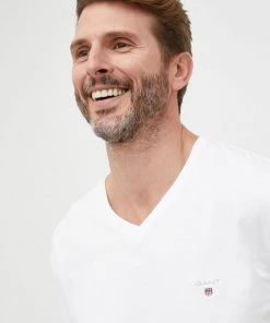 Ανδρικά Μπλουζάκια Βαμβακερό μπλουζάκι Gant άσπρο -Εξοδος Gant Κατάστημα unnamed file 1062