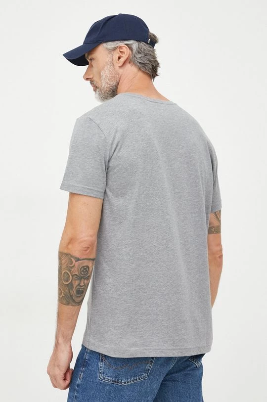 Ανδρικά Μπλουζάκια Βαμβακερό μπλουζάκι Gant γκρι 3 Ανδρικά Μπλουζάκια Βαμβακερό μπλουζάκι Gant γκρι - Image 3