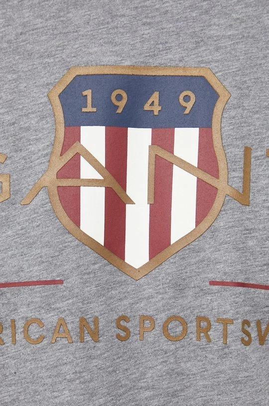 Ανδρικά Μπλουζάκια Βαμβακερό μπλουζάκι Gant γκρι 5 Ανδρικά Μπλουζάκια Βαμβακερό μπλουζάκι Gant γκρι - Image 5