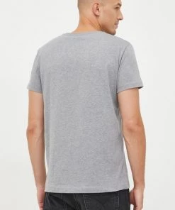 Ανδρικά Μπλουζάκια Βαμβακερό μπλουζάκι Gant γκρι -Εξοδος Gant Κατάστημα unnamed file 1080