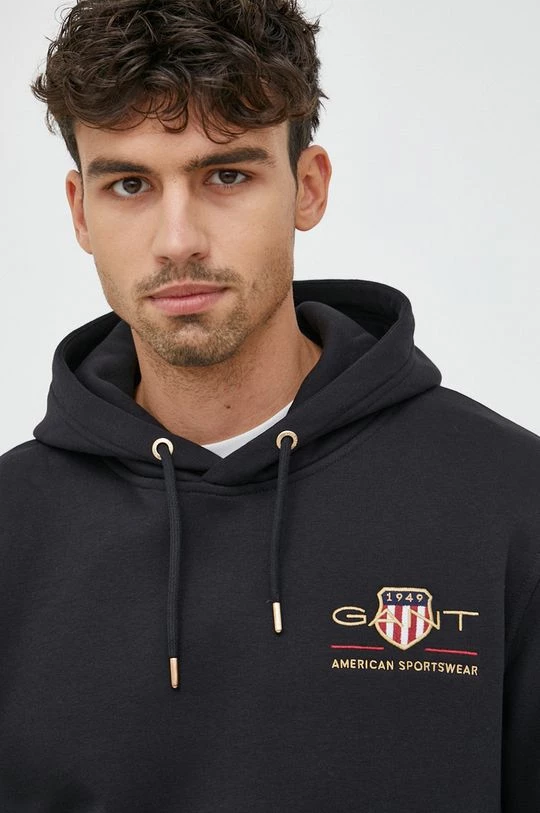 Ανδρικά Χωρίς φερμουάρ Μπλούζα Gant μαύρο, με κουκούλα 1 Ανδρικά Χωρίς φερμουάρ Μπλούζα Gant μαύρο, με κουκούλα