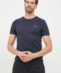 Ανδρικά Μπλουζάκια Βαμβακερό μπλουζάκι Gant ναυτικό μπλε -Εξοδος Gant Κατάστημα unnamed file 1212