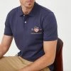 Ανδρικά Πόλο μπλουζάκια Βαμβακερό μπλουζάκι πόλο Gant ναυτικό μπλε