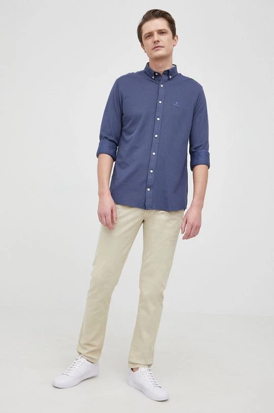Ανδρικά Πουκάμισα Πουκάμισο Gant χρώμα: ναυτικό μπλε 1 Ανδρικά Πουκάμισα Πουκάμισο Gant χρώμα: ναυτικό μπλε