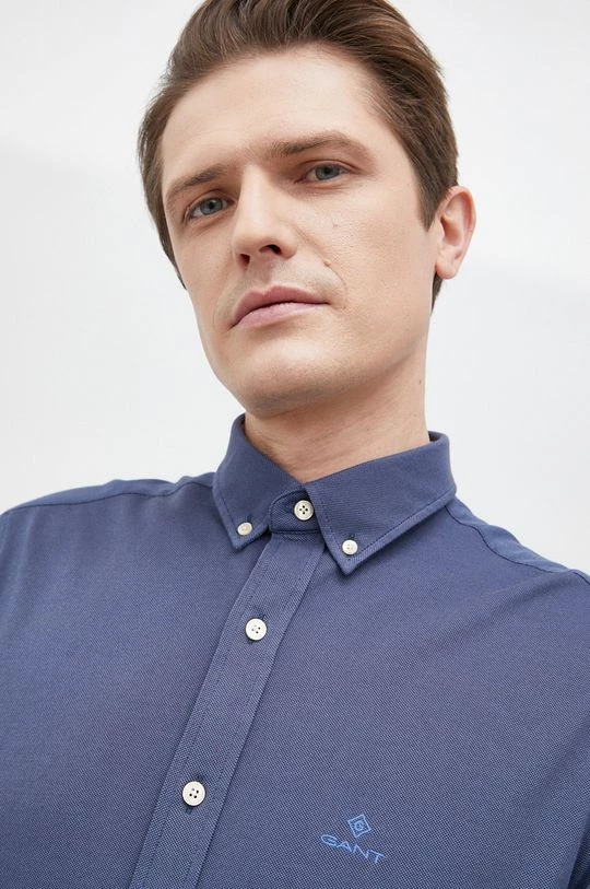 Ανδρικά Πουκάμισα Πουκάμισο Gant χρώμα: ναυτικό μπλε 5 Ανδρικά Πουκάμισα Πουκάμισο Gant χρώμα: ναυτικό μπλε - Image 5