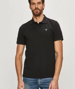 Ανδρικά Πόλο μπλουζάκια Πόλο Gant μαύρο