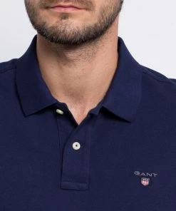 Ανδρικά Πόλο μπλουζάκια Βαμβακερό μπλουζάκι πόλο Gant ναυτικό μπλε 7 Ανδρικά Πόλο μπλουζάκια Βαμβακερό μπλουζάκι πόλο Gant ναυτικό μπλε -Εξοδος Gant Κατάστημα unnamed file 1342