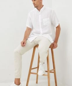 Ανδρικά Πουκάμισα Πουκάμισο από λινό Gant χρώμα: άσπρο, -Εξοδος Gant Κατάστημα unnamed file 1350