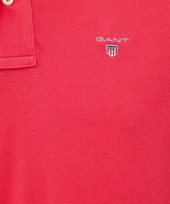 Ανδρικά Πόλο μπλουζάκια Βαμβακερό μπλουζάκι πόλο Gant ροζ -Εξοδος Gant Κατάστημα unnamed file 1416