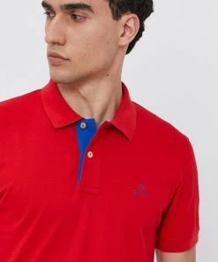 Ανδρικά Πόλο μπλουζάκια Πόλο Gant χρώμα: κόκκινο -Εξοδος Gant Κατάστημα unnamed file 1464