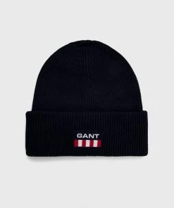 Σκουφιά Σκουφί από μείγμα μαλλιού Gant ναυτικό μπλε,