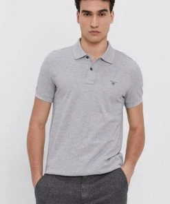 Ανδρικά Πόλο μπλουζάκια Πόλο Gant χρώμα: γκρι