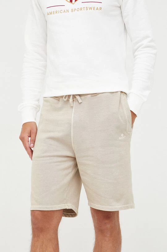 Ανδρικά Σορτς Βαμβακερό σορτσάκι Gant μπεζ 1 Ανδρικά Σορτς Βαμβακερό σορτσάκι Gant μπεζ