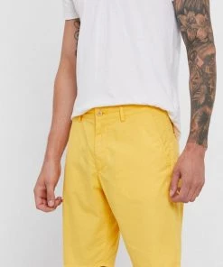 Εξοδος Gant Κατάστημα 19 Ανδρικά Σορτς Βαμβακερό σορτσάκι Gant κίτρινο