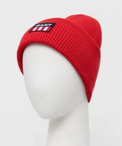 Σκουφιά Σκουφί από μείγμα μαλλιού Gant κόκκινο,