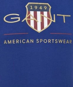 Ανδρικά Μπλουζάκια Βαμβακερό μπλουζάκι Gant ναυτικό μπλε -Εξοδος Gant Κατάστημα unnamed file 367