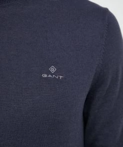 Ανδρικά Χωρίς φερμουάρ Πουλόβερ με προσθήκη μαλλιού Gant χρώμα: ναυτικό μπλε, -Εξοδος Gant Κατάστημα unnamed file 387