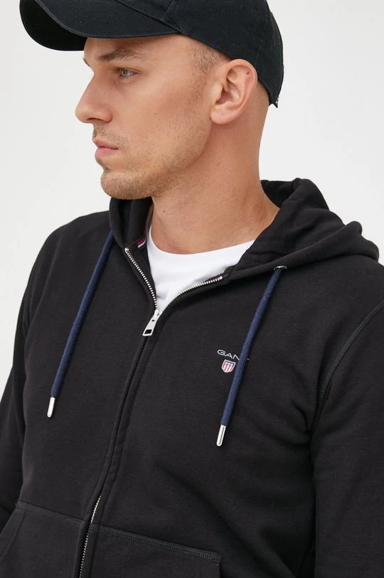 Ανδρικά Με φερμουάρ Μπλούζα Gant μαύρο, 4 Ανδρικά Με φερμουάρ Μπλούζα Gant μαύρο, - Image 4