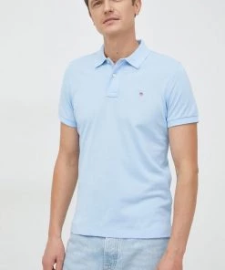 Ανδρικά Πόλο μπλουζάκια Πόλο Gant μπλε