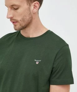 Ανδρικά Μπλουζάκια Βαμβακερό μπλουζάκι Gant πράσινο -Εξοδος Gant Κατάστημα unnamed file 695