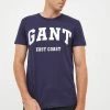 Ανδρικά Μπλουζάκια Βαμβακερό μπλουζάκι Gant ναυτικό μπλε