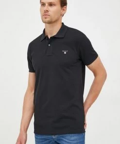 Εξοδος Gant Κατάστημα 9 Ανδρικά Πόλο μπλουζάκια Πόλο Gant μαύρο