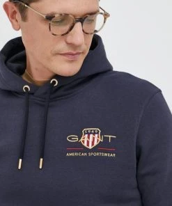 Ανδρικά Χωρίς φερμουάρ Μπλούζα Gant ναυτικό μπλε, με κουκούλα -Εξοδος Gant Κατάστημα unnamed file 8