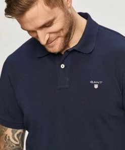 Ανδρικά Πόλο μπλουζάκια Πόλο Gant ναυτικό μπλε