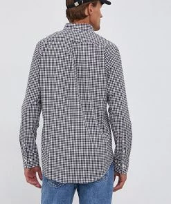 Ανδρικά Πουκάμισα Πουκάμισο Gant χρώμα: μαύρο -Εξοδος Gant Κατάστημα unnamed file 898