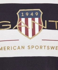 Ανδρικά Μπλουζάκια Βαμβακερό μπλουζάκι Gant ναυτικό μπλε -Εξοδος Gant Κατάστημα unnamed file 913