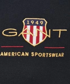 Ανδρικά Πόλο μπλουζάκια Βαμβακερό μπλουζάκι πόλο Gant μαύρο -Εξοδος Gant Κατάστημα unnamed file 939